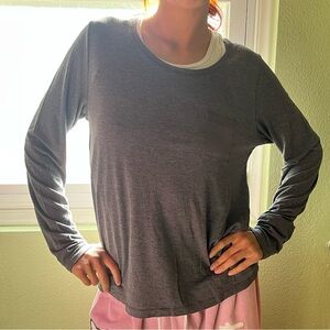 Gilligan & O'Malley Charcoal Long Sleeve Tee